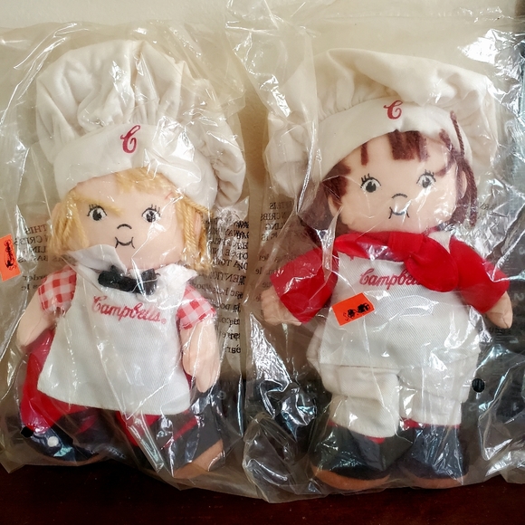NWT Campbell's Soup Kids Vintage Plush Set. 2001 - Picture 2 of 2